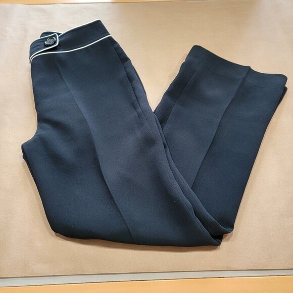 Tahari ASL Size 10Black w/ White Trim Trouser Dress Pants Gently Used Condition - Picture 1 of 13
